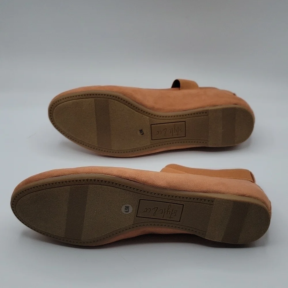 Style & Company BEAAF Ballet Flats crisscross Ankle Strap Shoes Spice 6.5